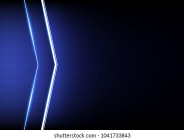 Hexagonal line pattern with white layer, Technology abstract and smart concept, Vector illustration background.