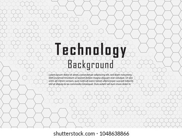 Hexagonal line, Technology abstract, geometry and engineering concept, Vector illustration background, Backdrop, wallpaper, template.