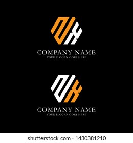 hexagonal line of ZX initial letter logo inspiration , Z and X combination vector 