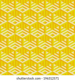 Hexagonal lines pattern. Abstract 3d background.  Vector illustration. 