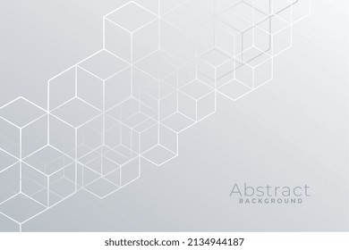 hexagonal lines style abstract white background