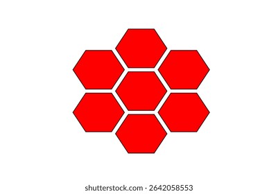 Hexagonal Logo element, background illustration, card design, poster 