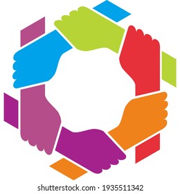 hexagonal logo for team work