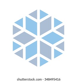 hexagonal logo vector.
