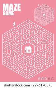 Hexagonal Maze Adventure: Find Your Way Home