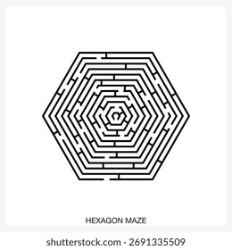 A hexagonal maze design symbolizing complexity, harmony, and structure inspired by natural geometry.
