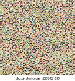  Hexagonal Maze pattern abstract illustration