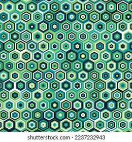 Hexagonal Maze pattern abstract illustration