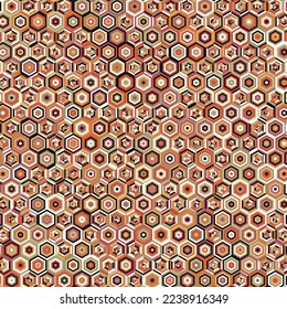  Hexagonal Maze pattern abstract illustration