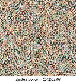  Hexagonal Maze pattern abstract illustration