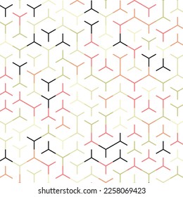  Hexagonal Maze pattern abstract illustration