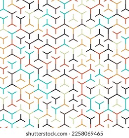  Hexagonal Maze pattern abstract illustration