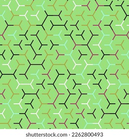  Hexagonal Maze pattern abstract illustration