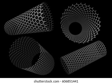 hexagonal mesh pipe like carbon nanotube