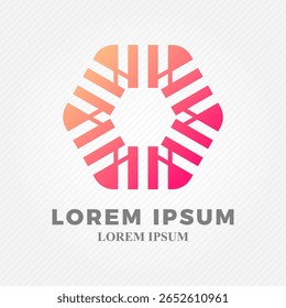 Logo moderno hexagonal. Logotipo da Hexagon techno