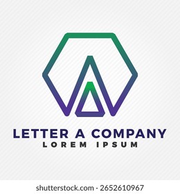 Logo moderno hexagonal. Logotipo da Hexagon techno