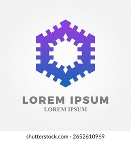 Logo moderno hexagonal. Logotipo da Hexagon techno