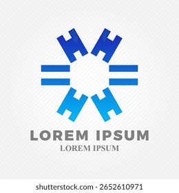 Logo moderno hexagonal. Logotipo da Hexagon techno
