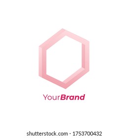 sechseckige, moderne und minimalistische Logo-Vorlage für die Identität von Unternehmen und Unternehmen