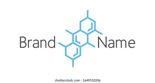 
Hexagonal Molecule Concept, Molecular Structure Chemical Formula Logo Design Vector