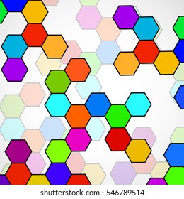 Hexagonal molecule structure of DNA. Geometric abstract background. Vector illustration. Eps 10