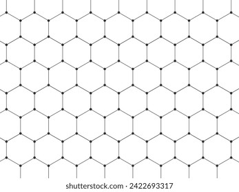 Hexagonal molecules background, molecular structure of DNA. Vector illustration