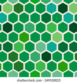 Hexagonal, mosaic, vector pattern.