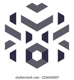  Hexagonal Packed Triangles 3d illusion abstract illustration