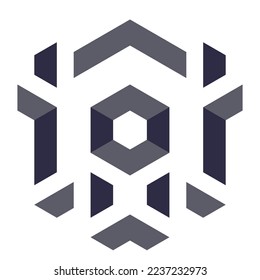  Hexagonal Packed Triangles 3d illusion abstract illustration