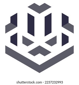  Hexagonal Packed Triangles 3d illusion abstract illustration