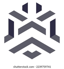  Hexagonal Packed Triangles 3d illusion abstract illustration