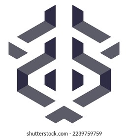  Hexagonal Packed Triangles 3d illusion abstract illustration