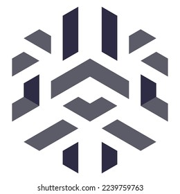  Hexagonal Packed Triangles 3d illusion abstract illustration