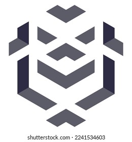  Hexagonal Packed Triangles 3d illusion abstract illustration