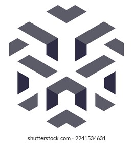  Hexagonal Packed Triangles 3d illusion abstract illustration
