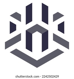  Hexagonal Packed Triangles 3d illusion abstract illustration