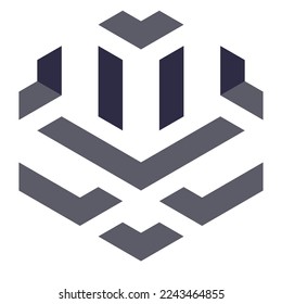  Hexagonal Packed Triangles 3d illusion abstract illustration