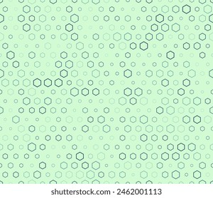 Hexagonal pattern background. Multicolored geometric elements of varied size. Hexagon stacked mosaic background. Hexagon geometric shapes. Tileable pattern. Seamless vector illustration.