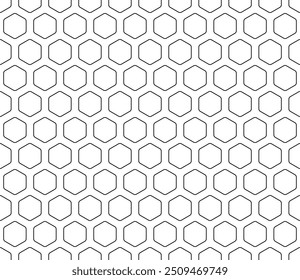 Fondo de patrón hexagonal. Hexágonos redondeados de células de mosaico con relleno. Formas hexagonales. Ilustración vectorial de baldosas sin costuras.