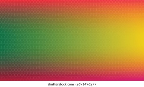 Hexagonal Pattern Gradient Red Green Yellow Orange texture geometric