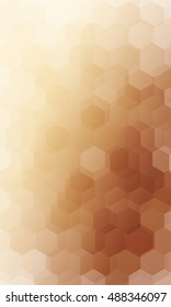 hexagonal pattern. illusion. brown color gradient background. vector. for design, banner, presentation
