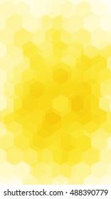 hexagonal pattern. illusion. gold color gradient background. vector. for design, banner, presentation