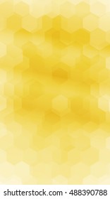 hexagonal pattern. illusion. gold color gradient background. vector. for design, banner, presentation
