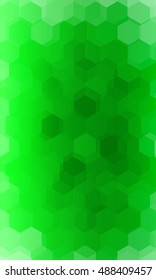 hexagonal pattern. illusion. green color gradient background. vector. for design, banner, presentation