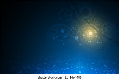 hexagonal pattern sci fi background innovative concept eps 10 vector