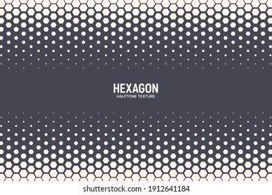 Hexagonal Pattern Vector Abstract Geometric Technology Background. Retro Colored Halftone Hexagons Border. Minimal Style Dynamic Tech Wallpaper