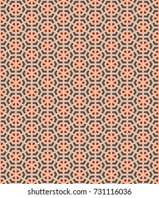 Hexagonal pattern vector design for textile, wallpaper, background. Set 5