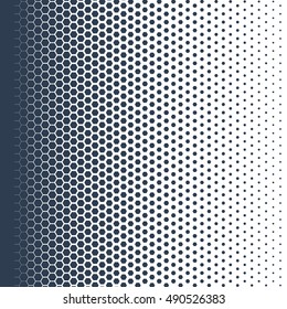 Hexagonal pattern vector gradient halftone texture background