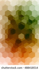 hexagonal patterns. 3d illusion. orange, yellow gradient banner. vector. for design, presentation, business