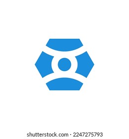 sechseckiges Community-Logo-Design, Vektorsymbol